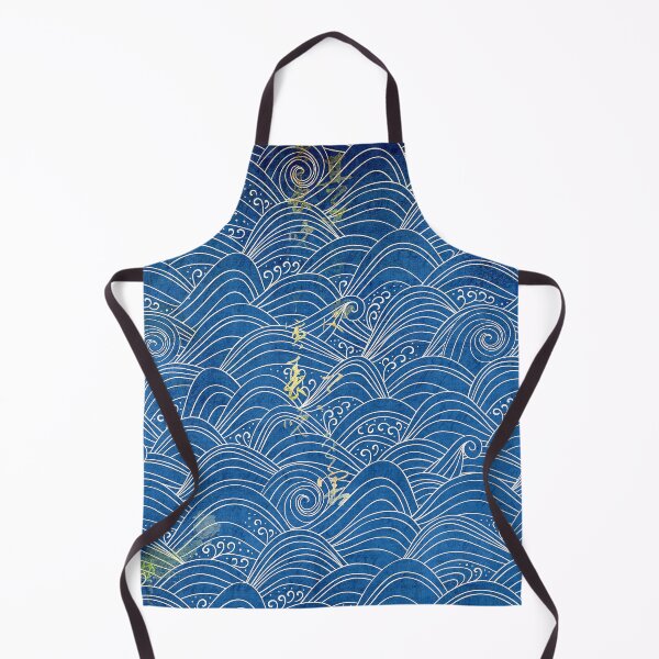 Item preview, Vintage Asian-Inspired Elegant Blue Ocean Waves Pattern designed and sold by DEC02.