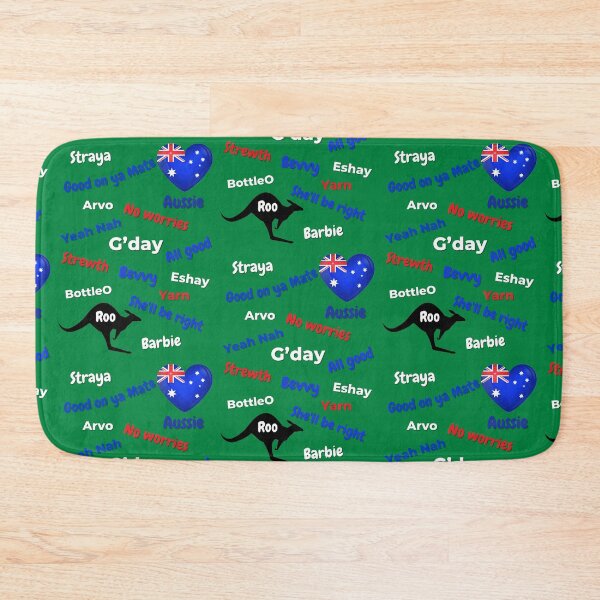 Item preview, Australian Aussie Words Expressions Slang Humor Green  designed and sold by Down Downunder.