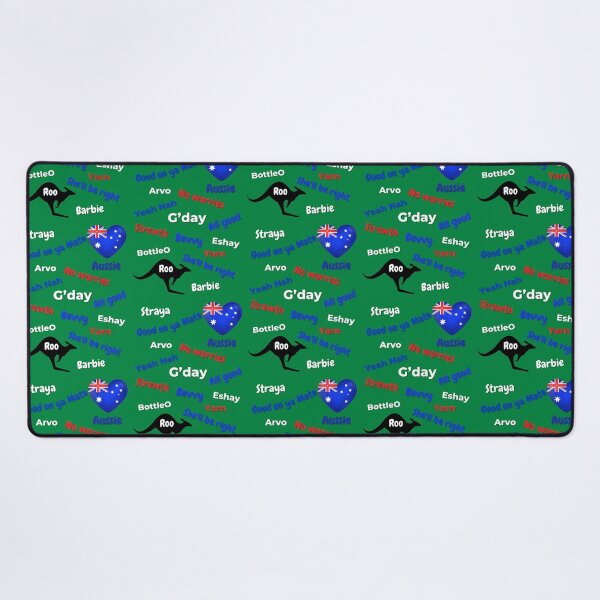 Item preview, Australian Aussie Words Expressions Slang Humor Green designed and sold by Down Downunder.