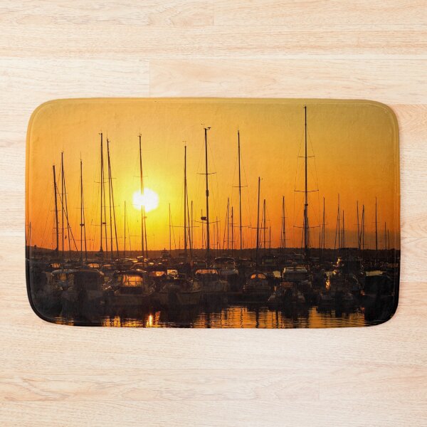 Item preview, MARITIME #13 - Boat Masts Silhouetted Against Setting Sun designed and sold by DEL-Productions.