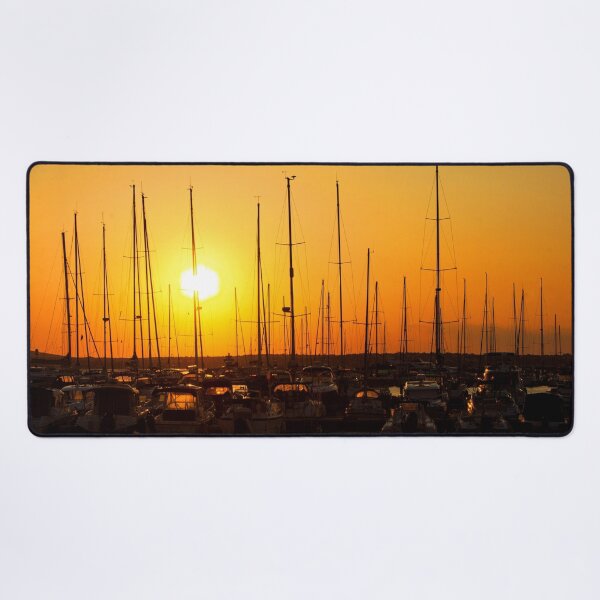 Item preview, MARITIME #13 - Boat Masts Silhouetted Against Setting Sun designed and sold by DEL-Productions.