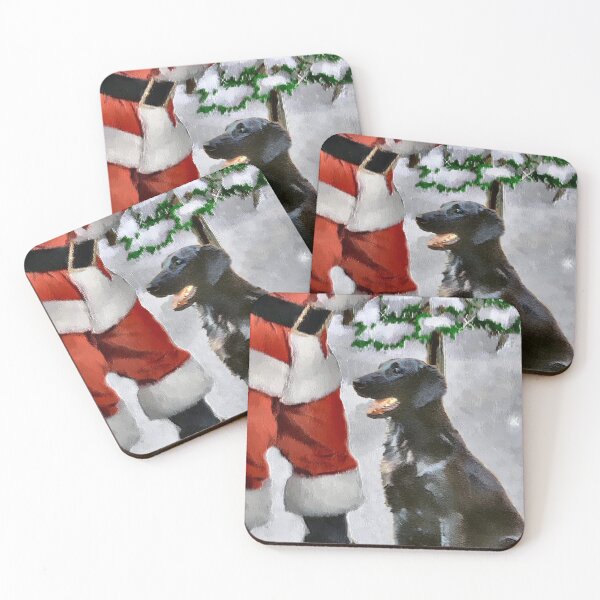 Item preview, Flat-Coated Retriever With Santa Christmas Gifts designed and sold by springdaleshops.