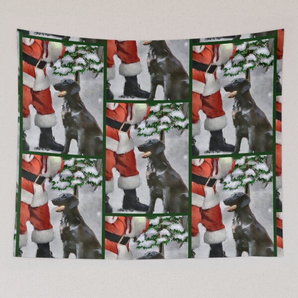 Item preview, Flat-Coated Retriever With Santa Christmas Gifts designed and sold by springdaleshops.