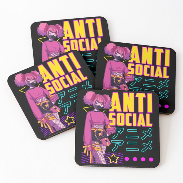 Item preview, Aesthetic Anti Social Anime Girl Vaporwave EDM designed and sold by AlinHomes.