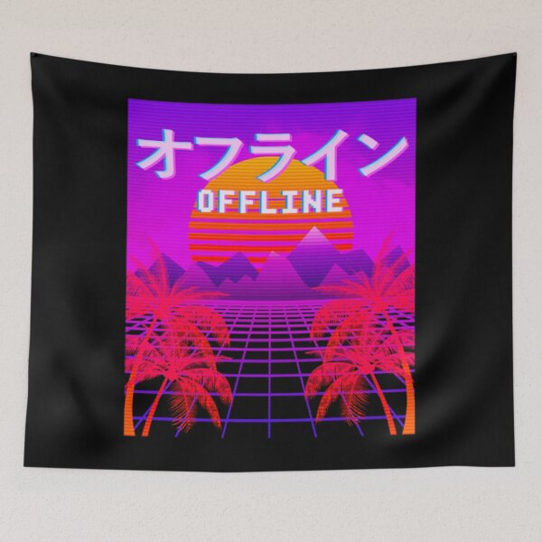 Item preview, Aesthetic Offline Vaporwave Anime EDM Japanese designed and sold by AlinHomes.