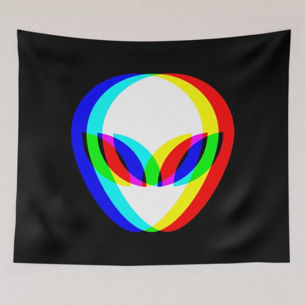 Item preview, Alien Head Trippy Techno EDM Raver Glitch designed and sold by AlinHomes.