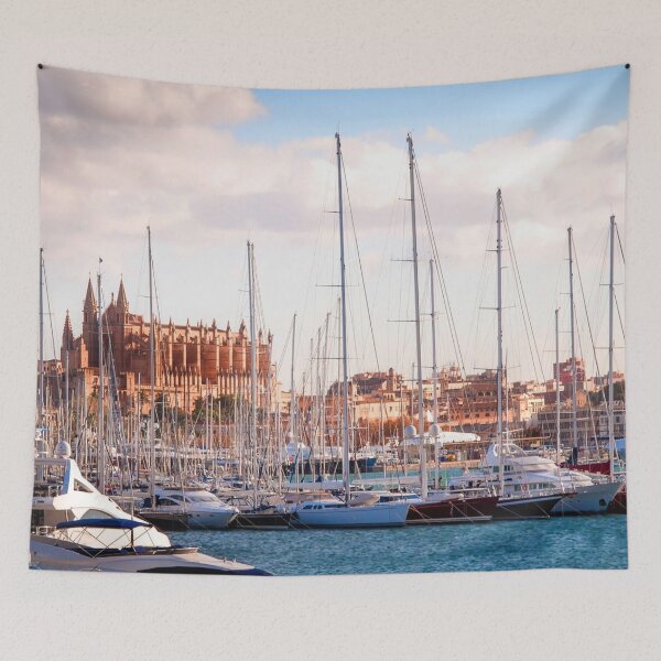 Item preview, MARITIME #22 - A Tangle of Sailboat Masts in Front of a Cathedral designed and sold by DEL-Productions.