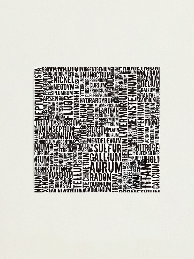 Alternative Ansicht von Chemical Elements Fotodruck