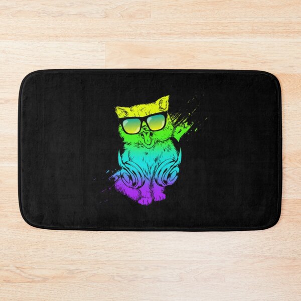 Item preview, Colorful Kitty DJ Techno Cat Music edm Party designed and sold by AlinHomes.