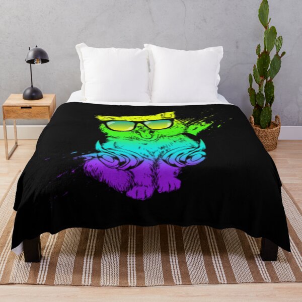 Item preview, Colorful Kitty DJ Techno Cat Music edm Party designed and sold by AlinHomes.