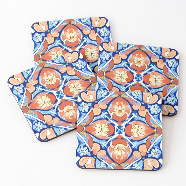 Item preview, Italian Floral Ceramic Tile designed and sold by IlluminatedPage.