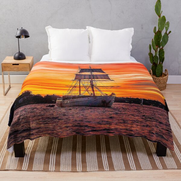 Item preview, MARITIME #25 - Classic Square-Rigged Sailing Ship at Sunset designed and sold by DEL-Productions.