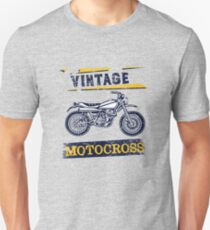 Vintage Motocross Dirt Bike Graphic Design Slim Fit T-Shirt