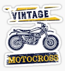 Vintage Motocross Dirt Bike Graphic Design Sticker
