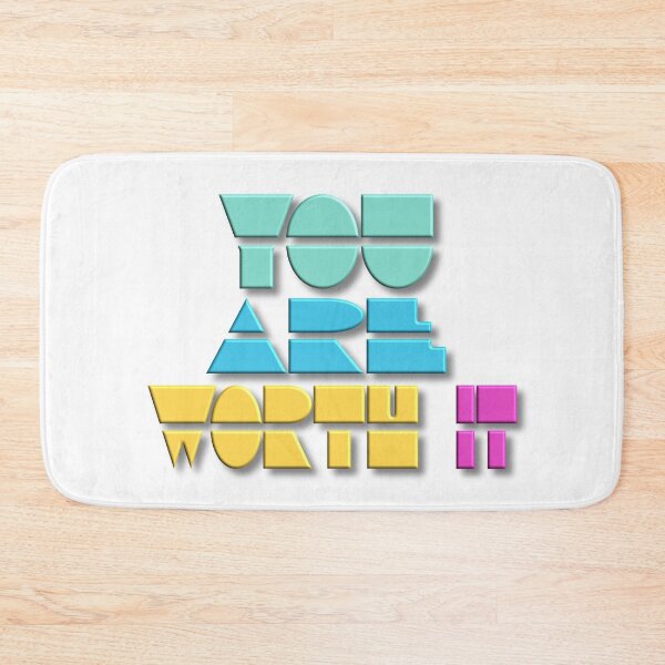 Item preview, You Are Worth It, Motivational 3D Metallic Quote designed and sold by Henrylizarraga.