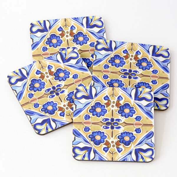 Item preview, Vintage Blue Flowers Pattern designed and sold by IlluminatedPage.