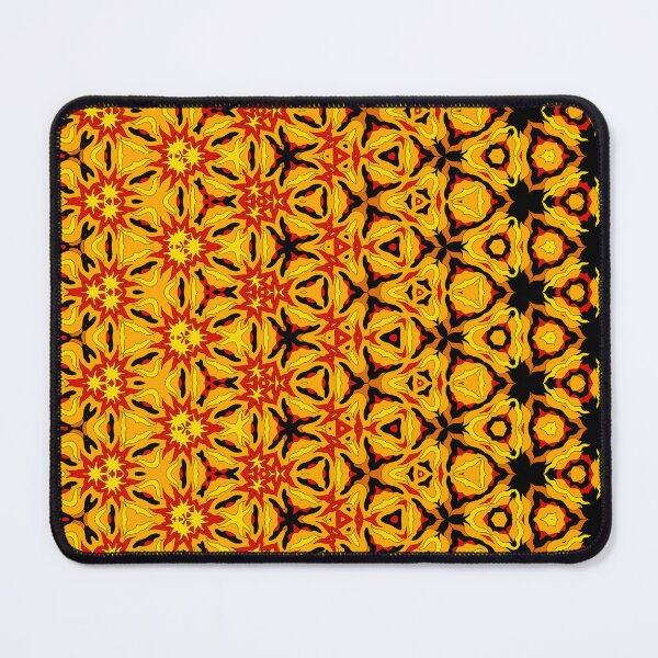 Item preview, Flames to Darkness Geometry Optical Art Abstract Illusion Red Yellow Black Intense designed and sold by ArticLotusShop.