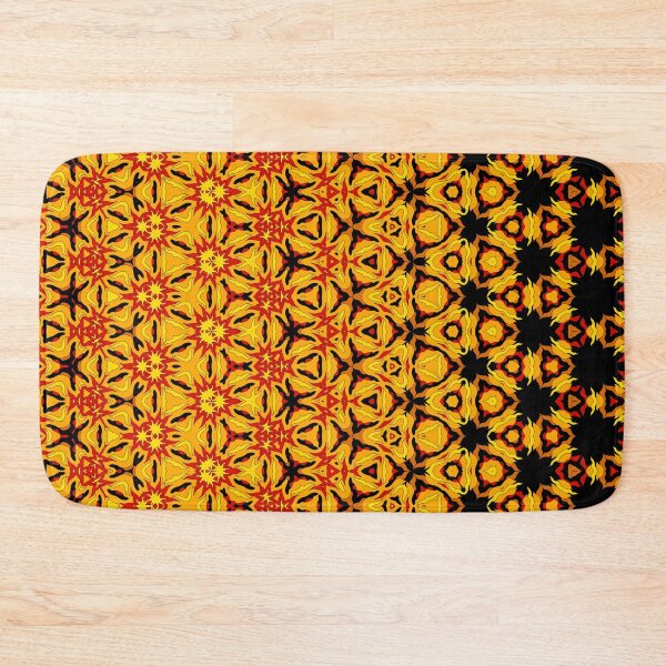 Item preview, Flames to Darkness Geometry Optical Art Abstract Illusion Red Yellow Black Intense designed and sold by ArticLotusShop.