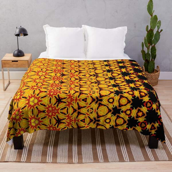 Item preview, Flames to Darkness Geometry Optical Art Abstract Illusion Red Yellow Black Intense designed and sold by ArticLotusShop.