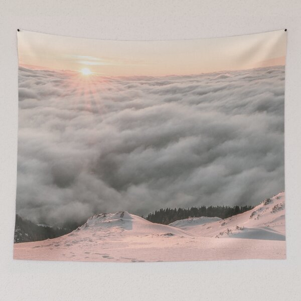 Item preview, Sunrise Over The Clouds In The Snow designed and sold by Taceo10.