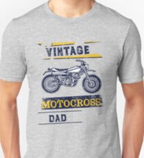 Vintage Motocross Dad Dirt bike Graphic Design Slim Fit T-Shirt