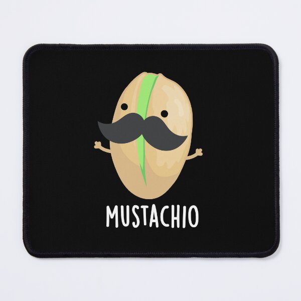 Item preview, Mustachio Mustache Funny Pistachio Puns (Dark BG) designed and sold by punnybone.