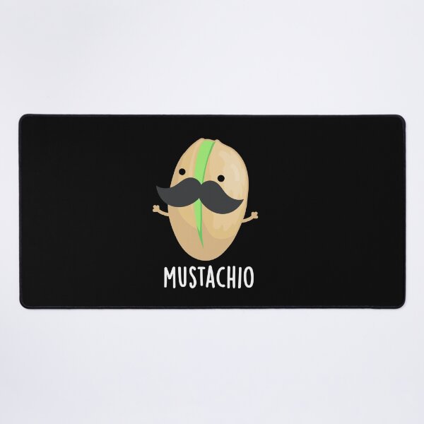 Item preview, Mustachio Mustache Funny Pistachio Puns (Dark BG) designed and sold by punnybone.