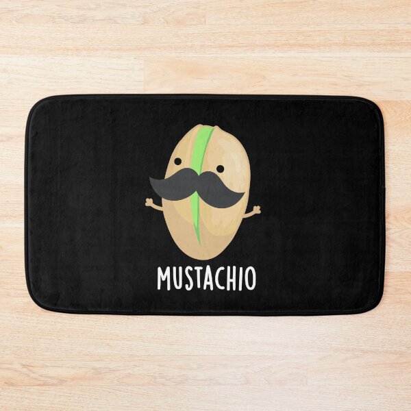 Item preview, Mustachio Mustache Funny Pistachio Puns (Dark BG) designed and sold by punnybone.