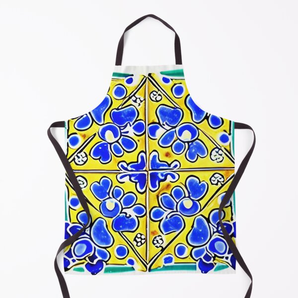 Item preview, Cheery Blue and Yellow Ceramic Tile designed and sold by IlluminatedPage.