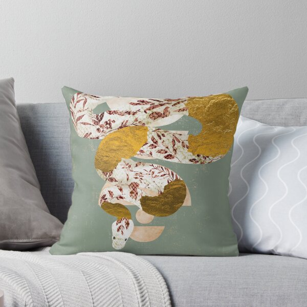 Item preview, Delft Porcelain Snake Negative Painting Sage Background designed and sold by Valerie Englehart.