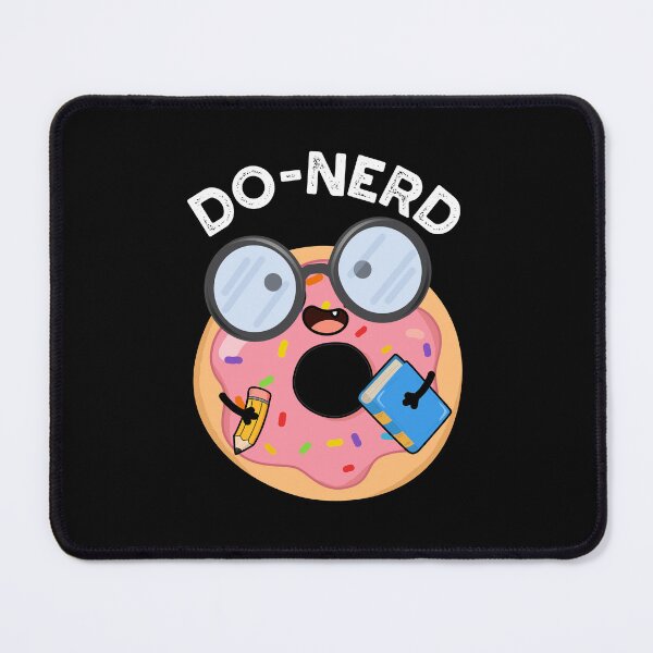 Item preview, Do-nerd Nerdy Funny Donut Puns (Dark BG) designed and sold by punnybone.