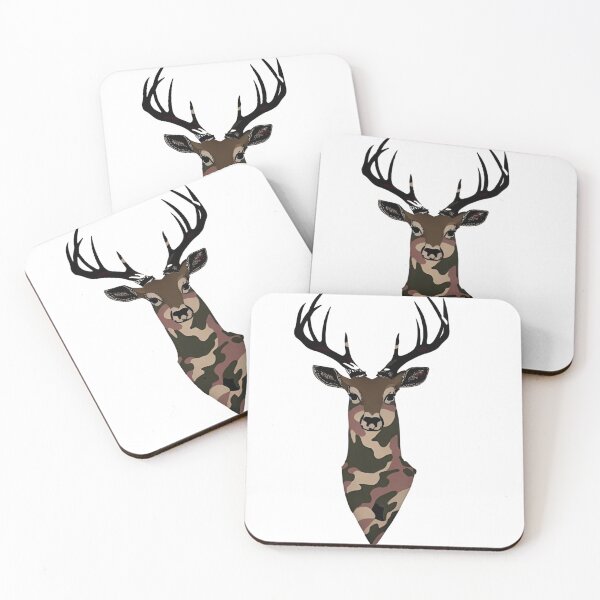 Item preview, Camo Deer Head Sticker designed and sold by newhuman.
