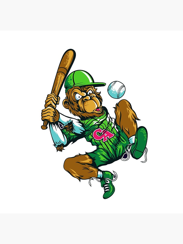 "Baseball Monkey Lime" Poster for Sale by BALONROSU Redbubble