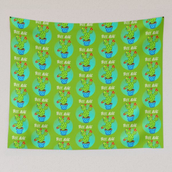 Item preview, Cute Kawaii Free Hugs Smiling Cactus Plant Trendy Graphic designed and sold by Artification.