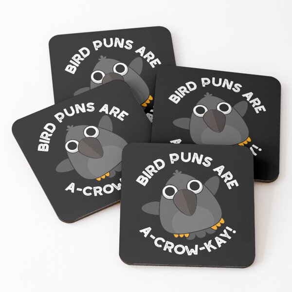 Item preview, Bird Puns Are A-Crow-Kay Funny Crow Puns (Dark BG) designed and sold by punnybone.