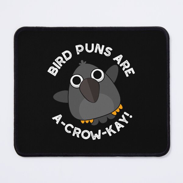 Item preview, Bird Puns Are A-Crow-Kay Funny Crow Puns (Dark BG) designed and sold by punnybone.