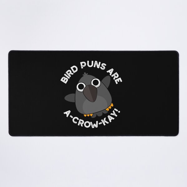 Item preview, Bird Puns Are A-Crow-Kay Funny Crow Puns (Dark BG) designed and sold by punnybone.