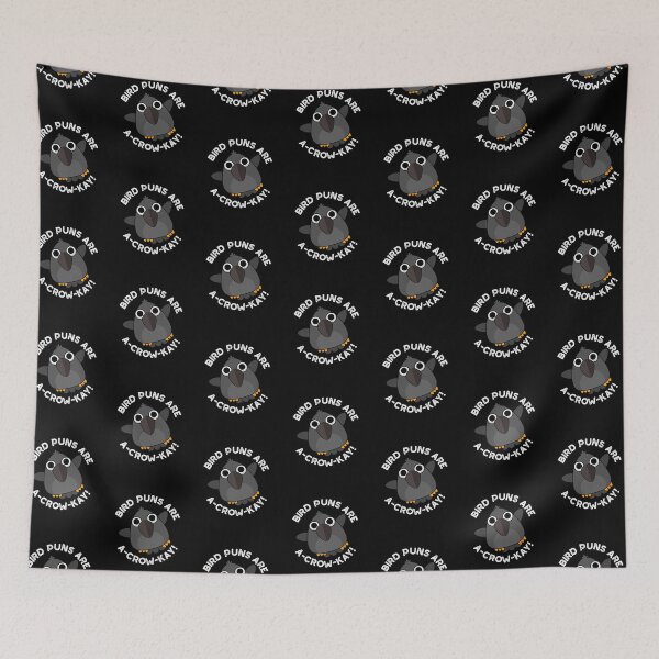 Item preview, Bird Puns Are A-Crow-Kay Funny Crow Puns (Dark BG) designed and sold by punnybone.