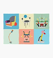 Ettore Sottsass Memphis Style furniture and lamps Photographic Print