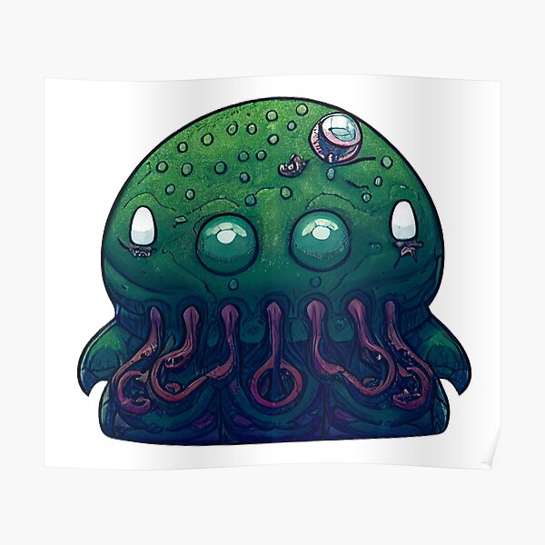 Cartoon Shoggoth Poster For Sale By Teraphobiaworks Redbubble