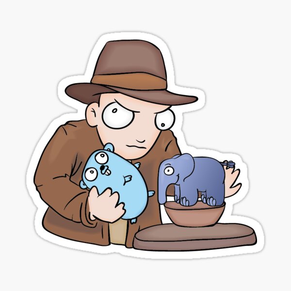Indiana Go PHP Sticker