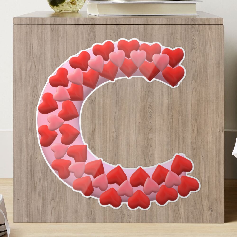 heart stickers – Letter C design