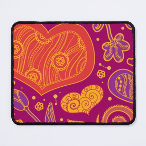 Item preview, Groovy Seventies Heart Flower Pattern designed and sold by Spaceshipsells.