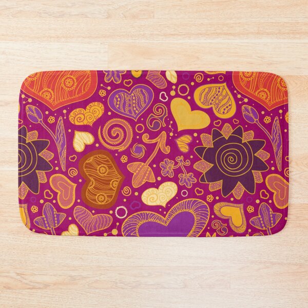 Item preview, Groovy Seventies Heart Flower Pattern designed and sold by Spaceshipsells.