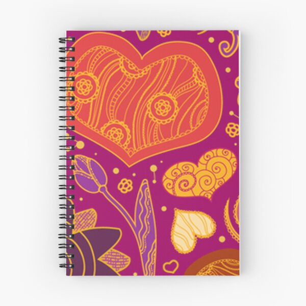 Item preview, Groovy Seventies Heart Flower Pattern designed and sold by Spaceshipsells.