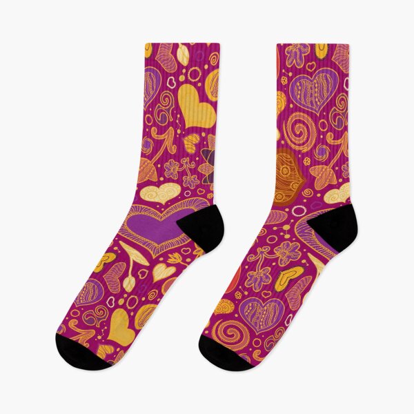 Item preview, Groovy Seventies Heart Flower Pattern designed and sold by Spaceshipsells.