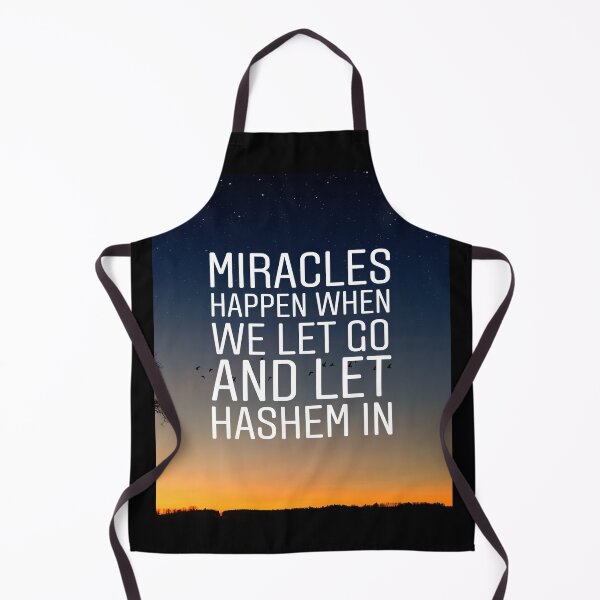 Artikelvorschau, Wunder geschehen, wenn wir loslassen und Hashem hereinlassen. Religiöses Zitat entworfen und verkauft von Stories To Inspire - Motivational Jewish Quotes.