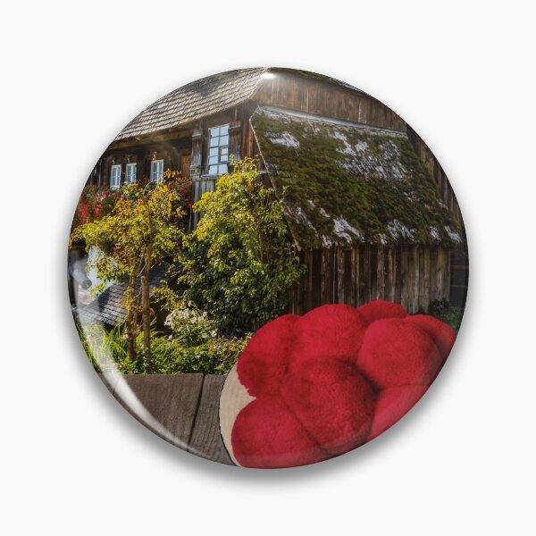 Item preview, Black Forest Bollenhut on a wooden table in front of a historic mill designed and sold by Jürgen Wiesler.