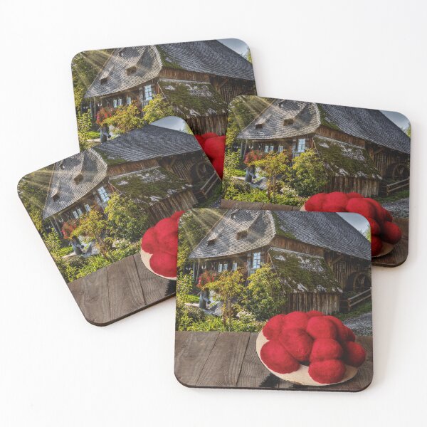 Item preview, Black Forest Bollenhut on a wooden table in front of a historic mill designed and sold by Jürgen Wiesler.