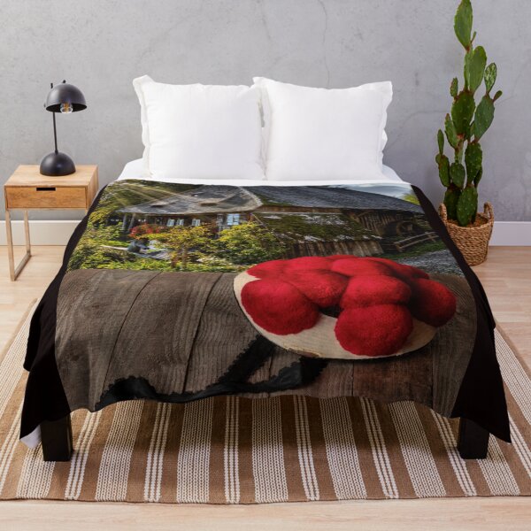Item preview, Black Forest Bollenhut on a wooden table in front of a historic mill designed and sold by Jürgen Wiesler.